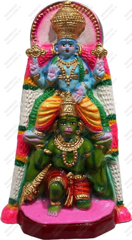 Unikk Hanumantha Vahanam Paper Mache Golu Doll (Multicolor)