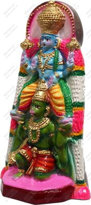 Unikk Hanumantha Vahanam Paper Mache Golu Doll (Multicolor)