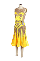 Beautiful Yellow Latin Dress
