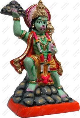 Unikk Sanjeevi Hanuman Paper Mache Golu Doll for Navarathri (Multicolor) Unikk Sanjeevi Hanuman Paper Mache Golu Doll for Navarathri (Multicolor)