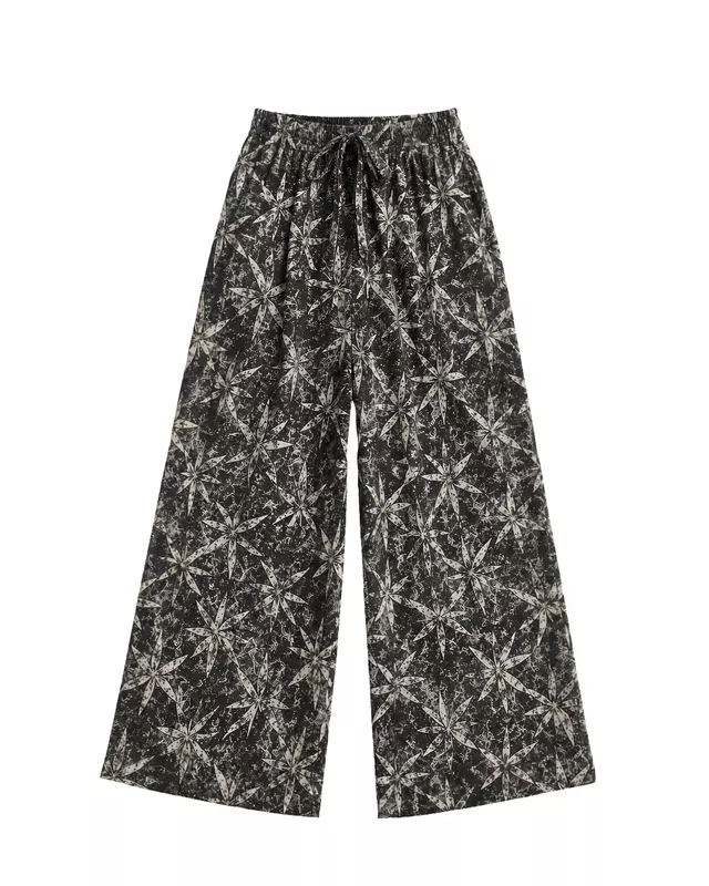 Women's Printed Wide-Leg Drawstring