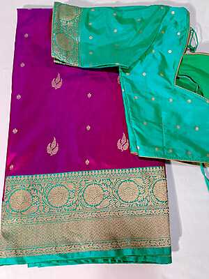 J436: Ready To Ship Beautiful Saree With Stitched Blouse