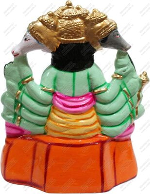 Unikk Panchamukha Hanuman Paper Mache Golu Doll for Navarathri (Multicolor)