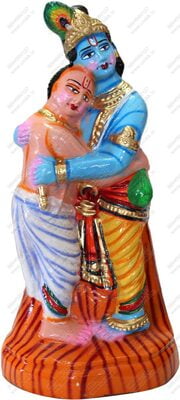 UNIKK Krishna and Kuchela 33 cm Height Made of Eco Friendly Paper Mache Multicolor UNIKK Krishna and Kuchela 33 cm Height Made of Eco Friendly Paper Mache Multicolor