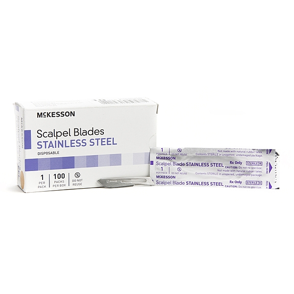 McKesson Brand Sterile Stainless Steel Surgical Blade No. 10