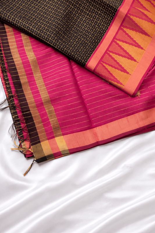 Semi Raw Silk - Black