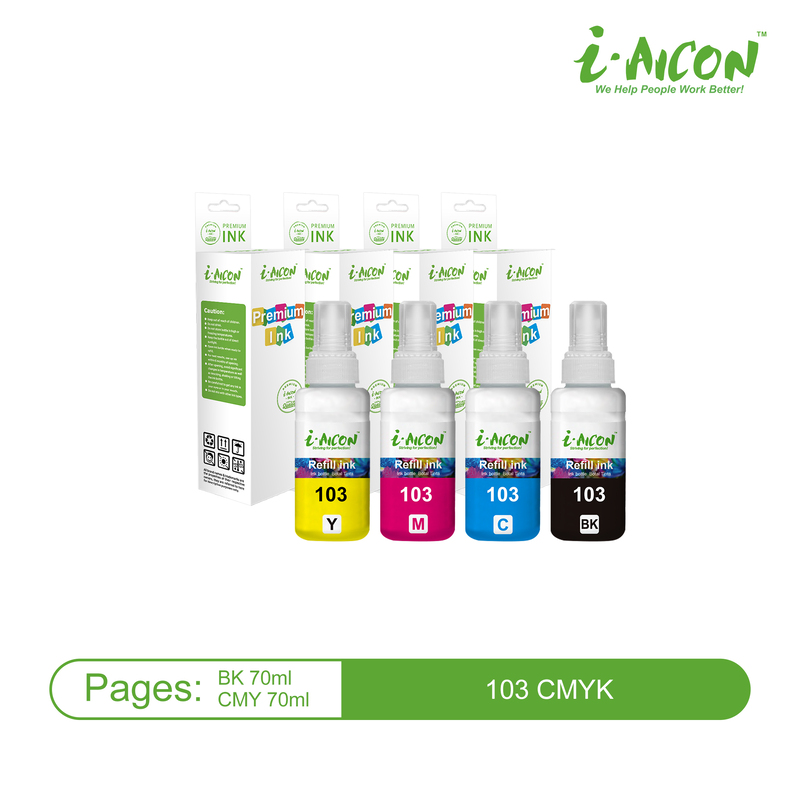 AICON INK TANK C-103-C/70ml CYAN FOR EPSON