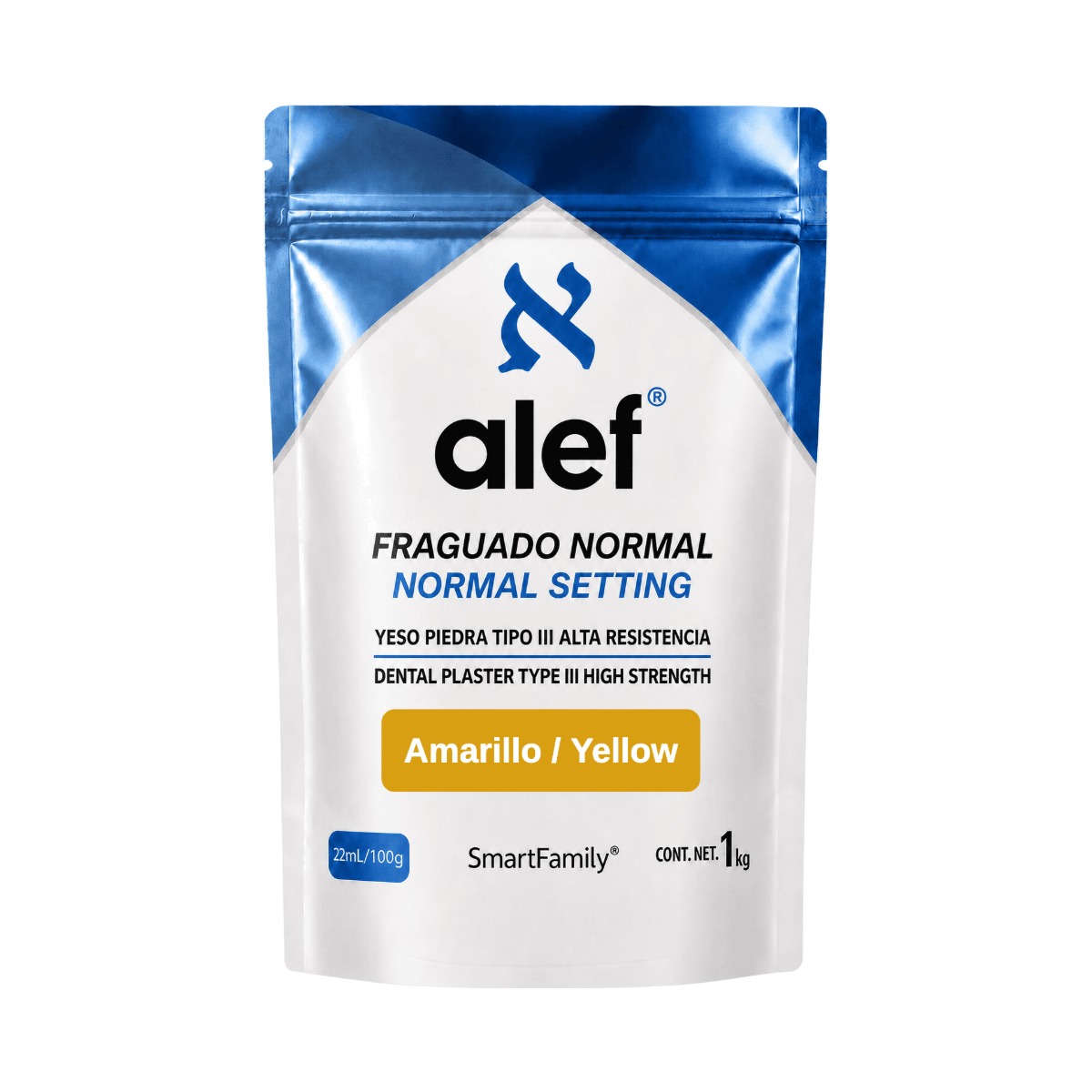 Yeso Alef Tipo III fraguado normal, amarillo, bolsa de 1 kg Yeso Alef Tipo III fraguado normal, amarillo, bolsa de 1 kg
