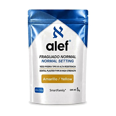 Yeso Alef Tipo III fraguado normal, amarillo, bolsa de 1 kg Yeso Alef Tipo III fraguado normal, amarillo, bolsa de 1 kg