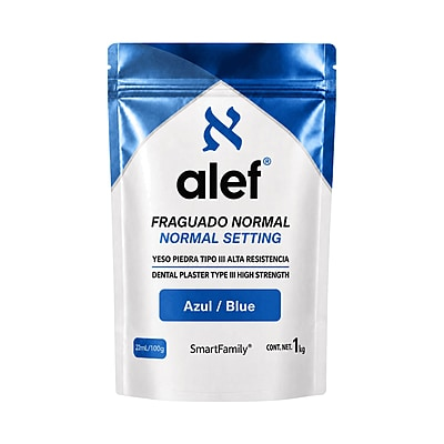 Yeso Alef Tipo III fraguado normal, azul, bolsa de 1 kg Yeso Alef Tipo III fraguado normal, azul, bolsa de 1 kg