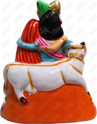 UNIKK Radha Krishna with Cow Golu Doll Show Piece Made of Eco Friendly Paper Mache Multi Colour UNIKK Radha Krishna with Cow Golu Doll Show Piece Made of Eco Friendly Paper Mache Multi Colour