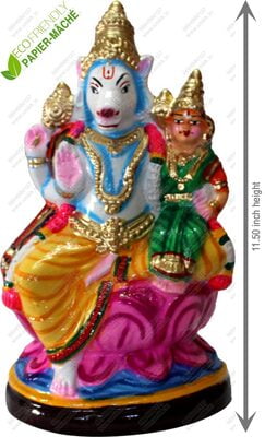 UNIKK Lakshmi Hayagreevar 29 cm Height Made of Eco Friendly Paper Mache Multicolor