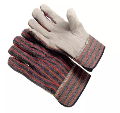 Stripe fabric back, lined palm, 2.5” pasted cuff, clute cut, men's size