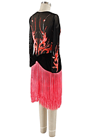 Stunning Black Velvet w/ Orange Design