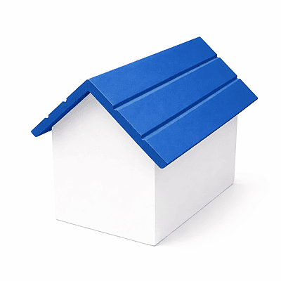 Casita Pet Urn Standard - White / Blue