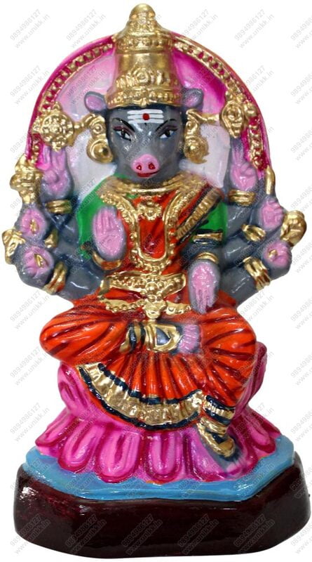 UNIKK Varahi Amman 29 cm Height Made of Eco Friendly Paper Mache Multicolor UNIKK Varahi Amman 29 cm Height Made of Eco Friendly Paper Mache Multicolor