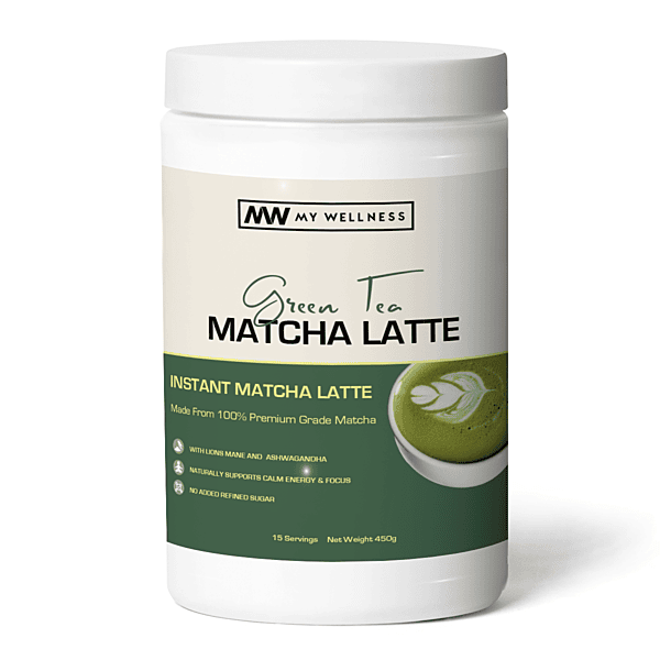 Green Tea Matcha Latte Infused with Lion’s Mane & Ashwagandha 