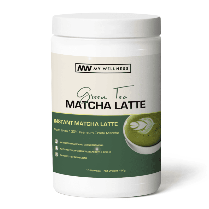 Green Tea Matcha Latte ​Infused with Lion’s Mane & Ashwagandha ​