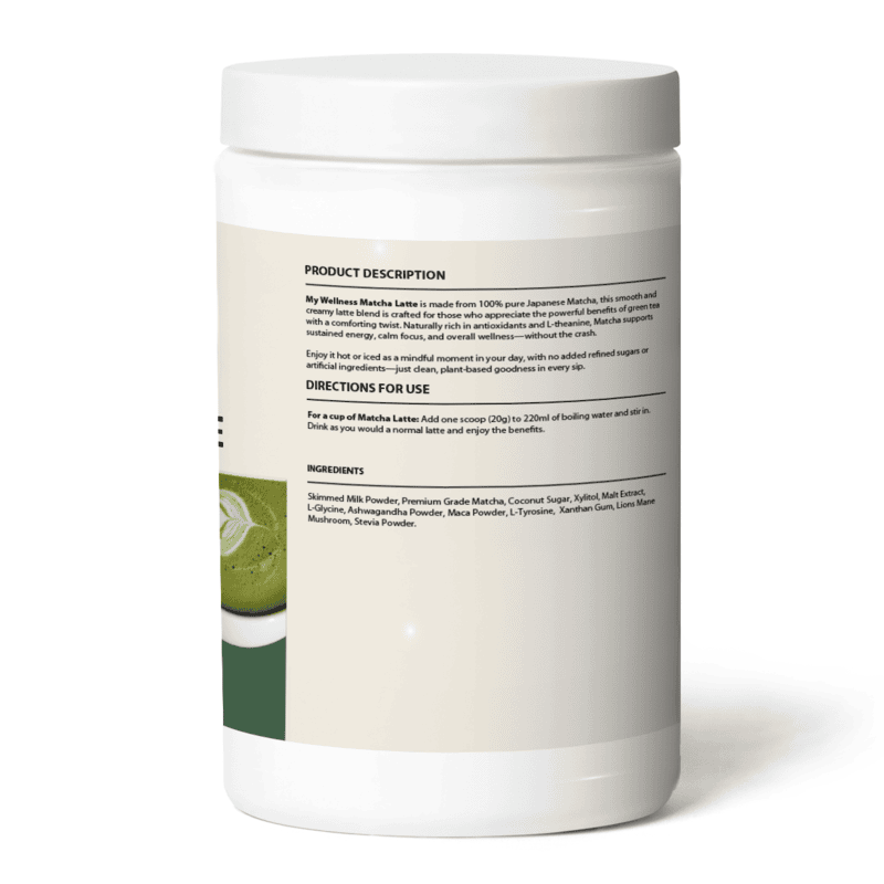 Green Tea Matcha Latte ​Infused with Lion’s Mane & Ashwagandha ​