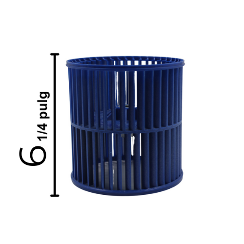 Turbina Evaporador Largo 6 1/4 pulg Ancho 6 pulg Flecha 7/16 CW Derecha - 12100103000584