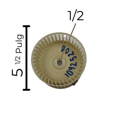 Turbina Evaporador Largo 4  3/16 Ancho 5 1/2 Flecha 9/16 CCW izquierda - 10425200
