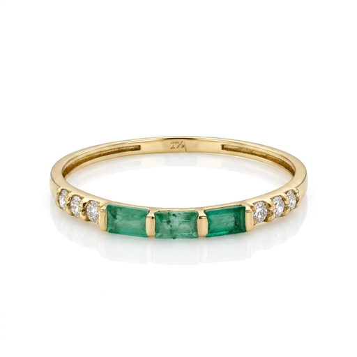 Anillo Esmeralda con Di