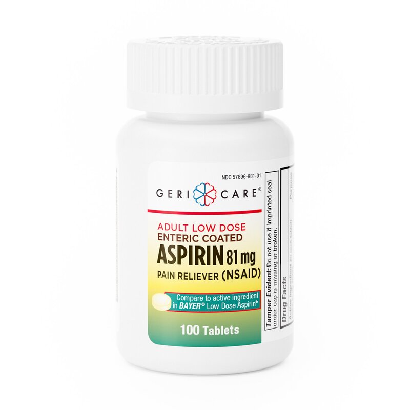 Geri-Care Aspirin 81 mg Tablets 100/Bottle