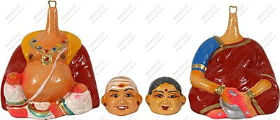 UNIKK Paper Mache Tanjore Thatha Patti Grand Pa Set Golu Doll (Red, 8.75" L X 3.25" W X 5.5" H) Figurine, Multicolour, 1 Piece UNIKK Paper Mache Tanjore Thatha Patti Grand Pa Set Golu Doll (Red, 8.75" L X 3.25" W X 5.5" H) Figurine, Multicolour, 1 Piece