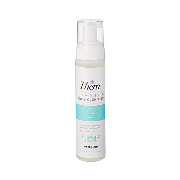 Thera® Rinse-Free Foaming Shampoo & Body Wash – Scented, 9 oz Pump Bottle
