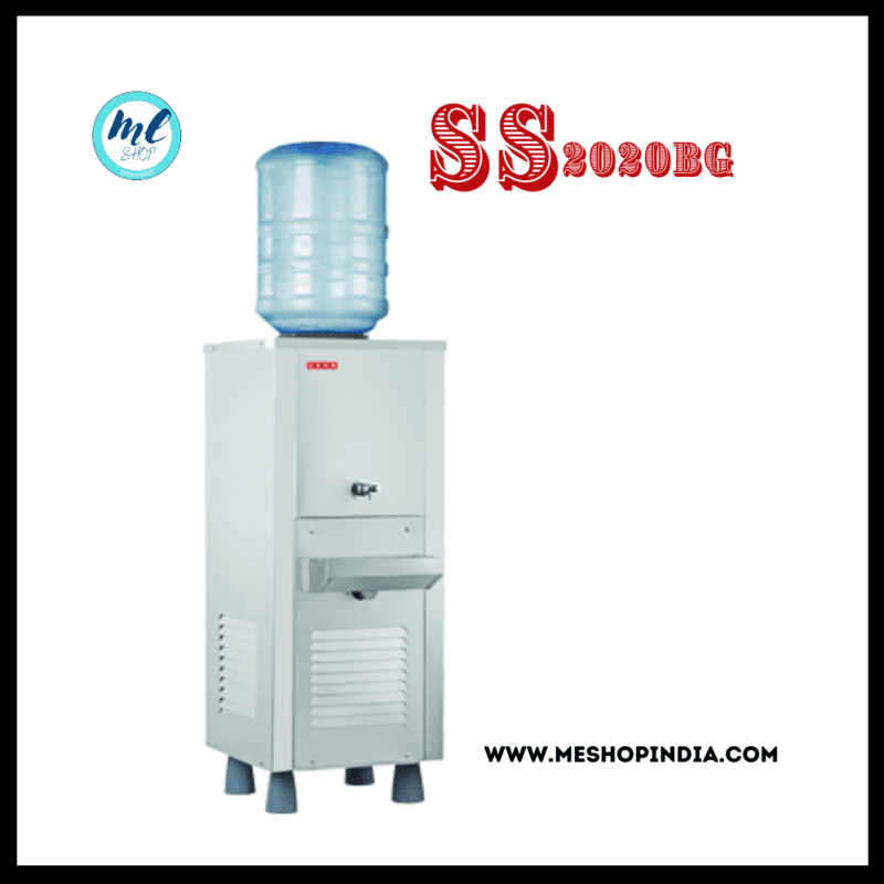 Usha SS2020BG 20 litre water cooler with bubble top bottle.