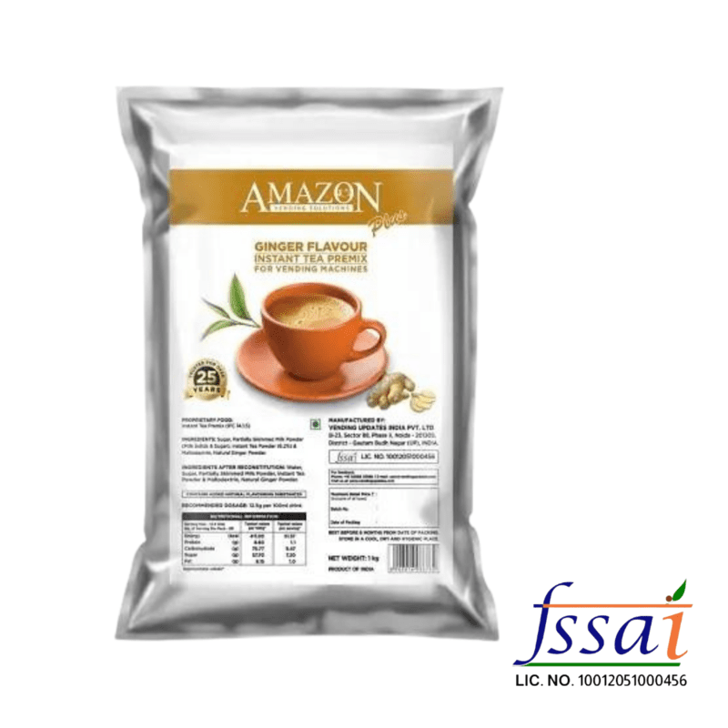 Amazon 3 in 1 Instant Ginger Plus Tea Premix-1000gm-Ginger Plus Tea Flavour