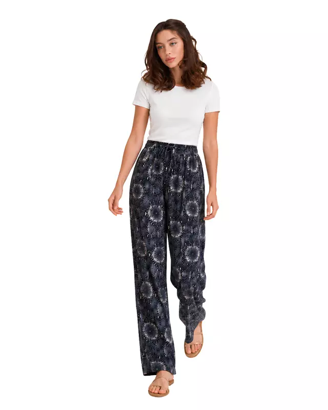 Women's Lightweight Printed Palazzo Pants