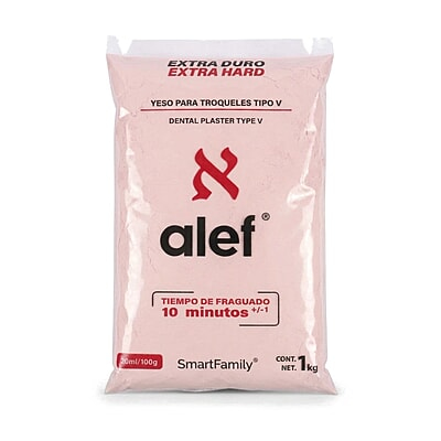 Yeso Alef V para troqueles, rosa, bolsa de 1 kg Yeso Alef V para troqueles, rosa, bolsa de 1 kg