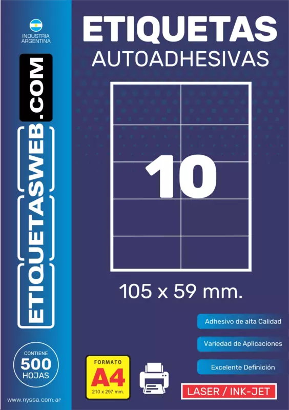 ML ETI.AUT. SIN IMP. 105x59 LASER 1B. Cx5000