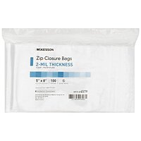McKesson Reclosable Bag, 5 x 8 Inch, Clear Polyethylene, Zipper Closure