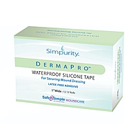 DermaPro™ Waterproof Medical Tape White 1 Inch X 5 Yard Silicone NonSterile (BX/12RL)