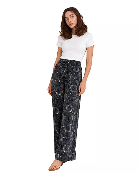 Women's Lightweight Printed Palazzo Pants