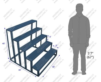 5 Steps Golu Stand with regular painting 5 Steps Golu Stand with regular painting