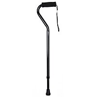 McKesson Offset Cane, Black, Aluminum, Adjustable 30 to 39 Inch Height