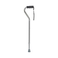 McKesson Offset Cane, Silver, Aluminum, Adjustable 30 to 39 Inch Height