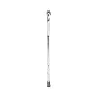 McKesson Offset Cane, Silver, Aluminum, Adjustable 30 to 39 Inch Height