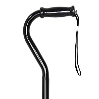McKesson Offset Cane, Black, Steel, Adjustable 29-3/4 to 37-3/4 Inch Height