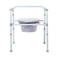 McKesson 3-in-1 Commode Chair, Fixed Arms, Steel Frame, Back Bar, 13-3/4 Inch Seat Width, 350 lb Capacity, (EA/1) McKesson 3-in-1 Commode Chair, Fixed Arms, Steel Frame, Back Bar, 13-3/4 Inch Seat Width, 350 lb Capacity, (EA/1)