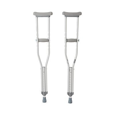 McKesson Underarm Crutches Youth Aluminum Frame 350 lb Weight Capacity (PR/1)