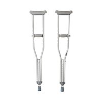 McKesson Underarm Crutches Tall Adult Aluminum Frame 350 lb Weight Capacity