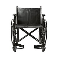 McKesson Bariatric Wheelchair, 22 Inch Seat, Dual Axle, Desk Length Arms, Swing-Away Footrests, 450 lb Capacity, (EA/1)