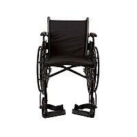 McKesson Lightweight Wheelchair, 18 Inch Seat, Dual Axle, Desk Length Arms, Swing-Away Footrests, 300 lb Capacity, (EA/1)