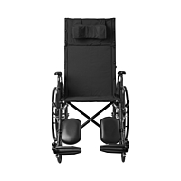 McKesson Reclining Wheelchair, 20 Inch Seat, Desk Length Arms, Swing-Away Elevating Legrests, 350 lb Capacity, (EA/1)