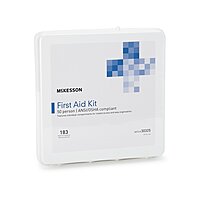 McKesson 50-Person First Aid Kit – Durable Plastic Hard Case, Workplace & Facility Ready