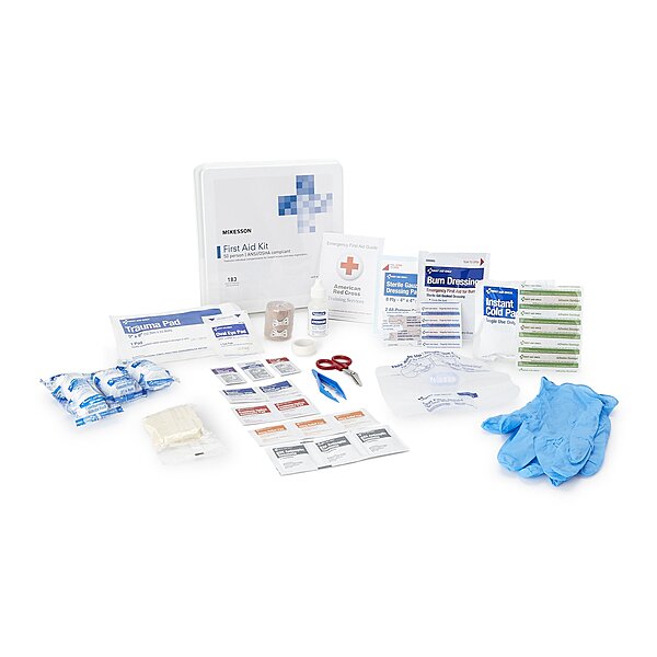 McKesson 50-Person First Aid Kit – Durable Plastic Hard Case, Workplace & Facility Ready